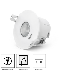 Retail - 240V Standalone PIR Smart Sensor 8m with Inbuilt Relay and 1 Switch Input