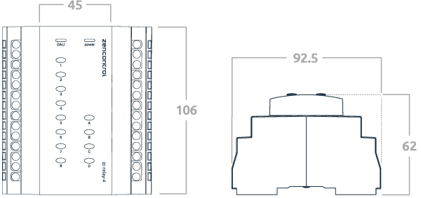 4 Channel DALI Pro Relay Controller
