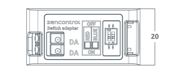 DALI-2 switch adapter for 30/40 Slave mech, Supports 1 Button with Indicator LED