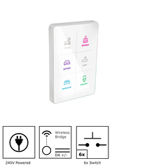 DALI-2 Smart Switch Touch Six-button Wired and Wireless - Requires Engraving