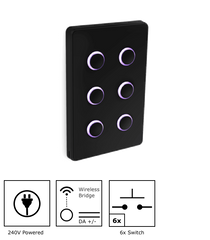 Retail - Six-button Smart Switch DALI-2 Wired and Wireless