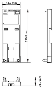 DIN Rail Bracket for Ozuno RAPIX Phase Dimmer