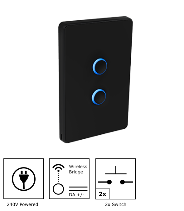 Retail - Two-button Smart Switch DALI-2 Wired and Wireless