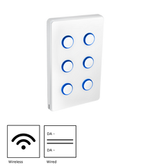 Six-button Smart Switch DALI-2 Wired and Wireless