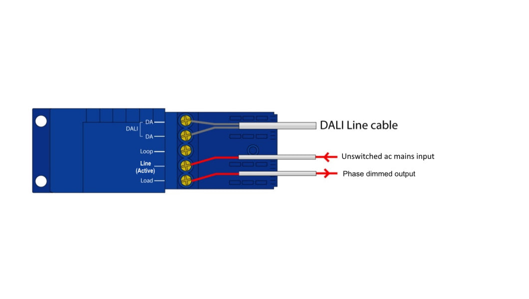 Retail - RAPIX DALI-2 Phase Dimmer 400W - single channel (excludes DIN mount bracket and load bypass MMBP)