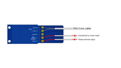 RAPIX DALI-2 Phase Dimmer 400W - single channel (excludes DIN mount bracket and load bypass MMBP)